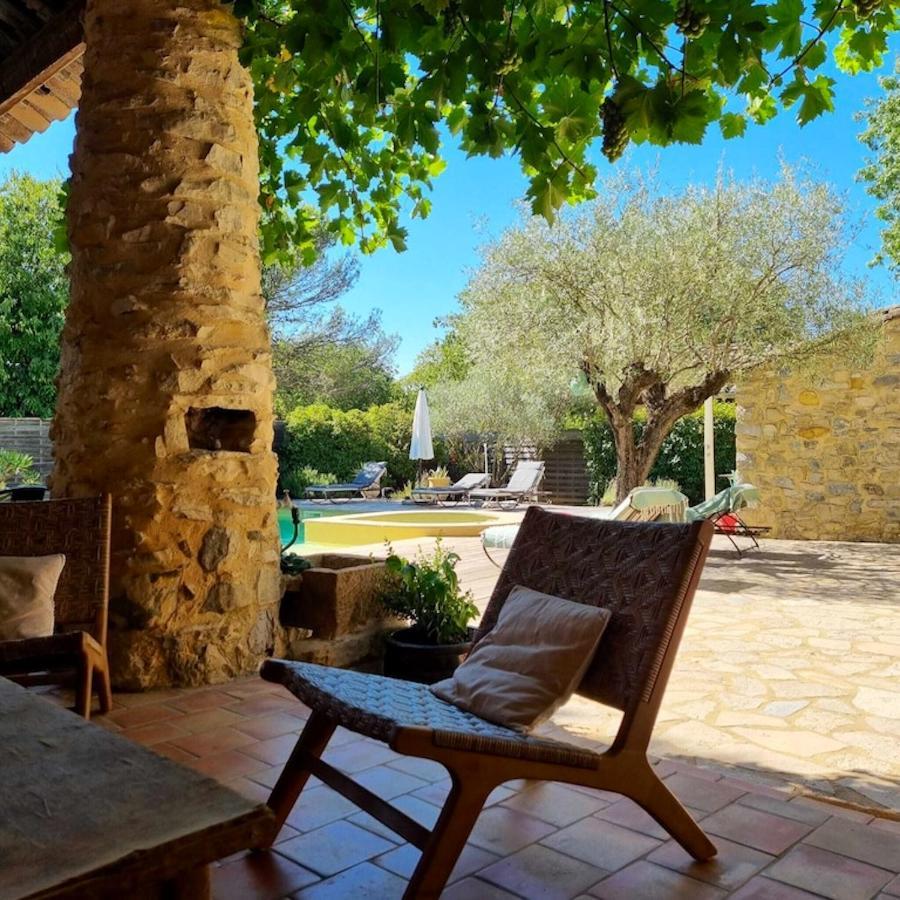 Villa Charmante A Lussan Avec Piscine Privee Et Jardin Closa Exteriér fotografie